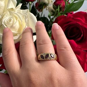Gold Plated Amythest Zirconia Ring
